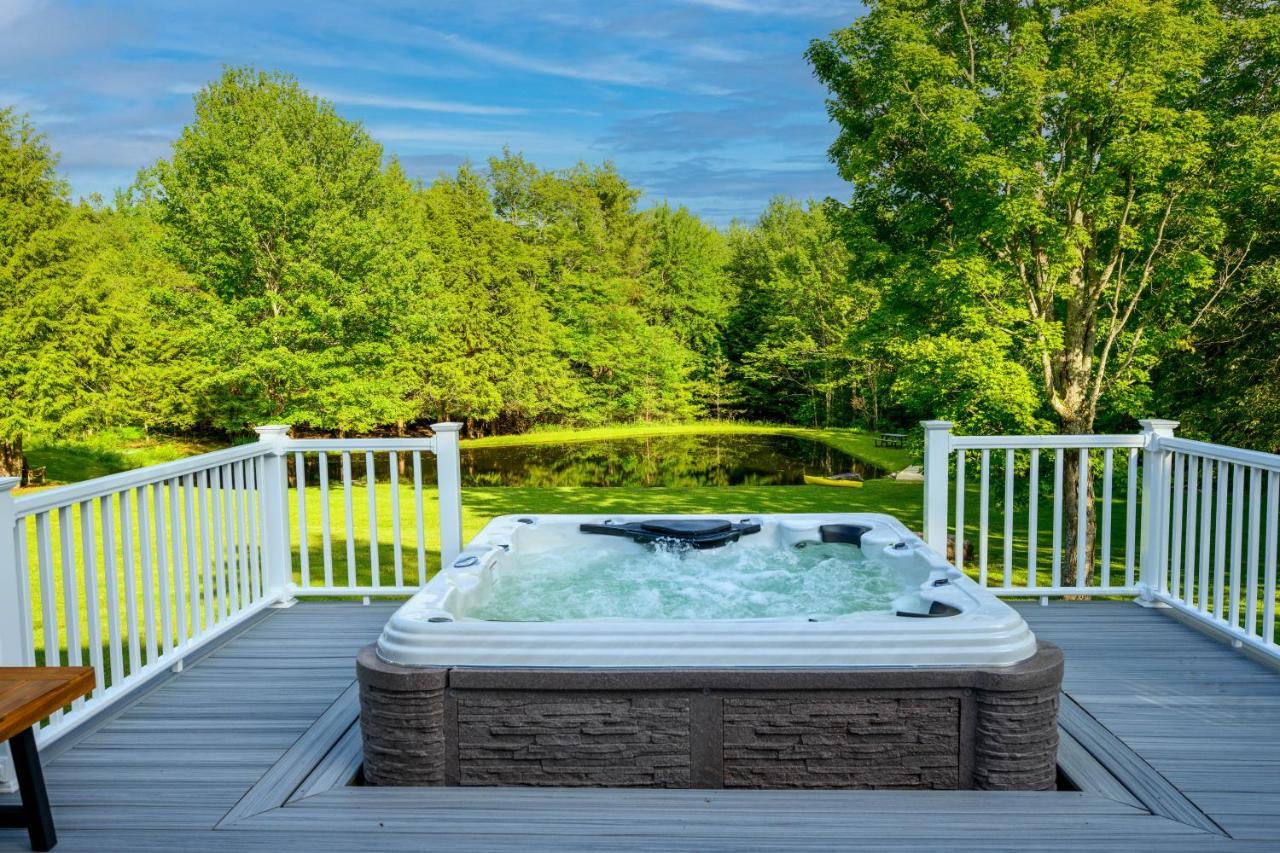 Mountain Blue Vista - Luxury Retreat Near Ski Resorts With Pond, Firepit And Hot Tub Windham Extérieur photo